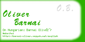 oliver barnai business card